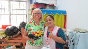 Kinder toys and teacher