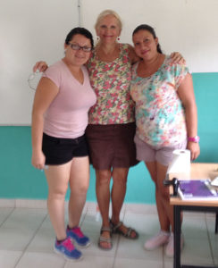 Sandra and the teachers.