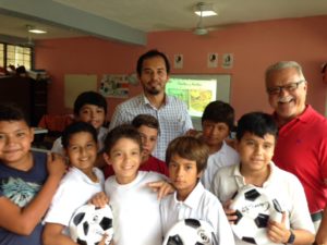 Soccer balls for Boca School 